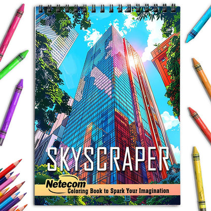 Netecom Skyscraper Coloring Book for Adults
