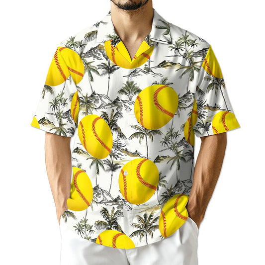 Netecom SoftBall Hawaiian Shirt for Men