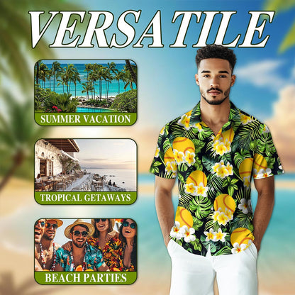 Netecom SoftBall Hawaiian Shirt for Men, Sporty Lover Gifts, Button Down Summer Beach Short Sleeve, S-5XL
