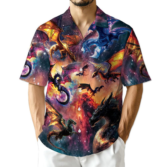 Netecom Space Dragon Hawaiian Shirt for Men
