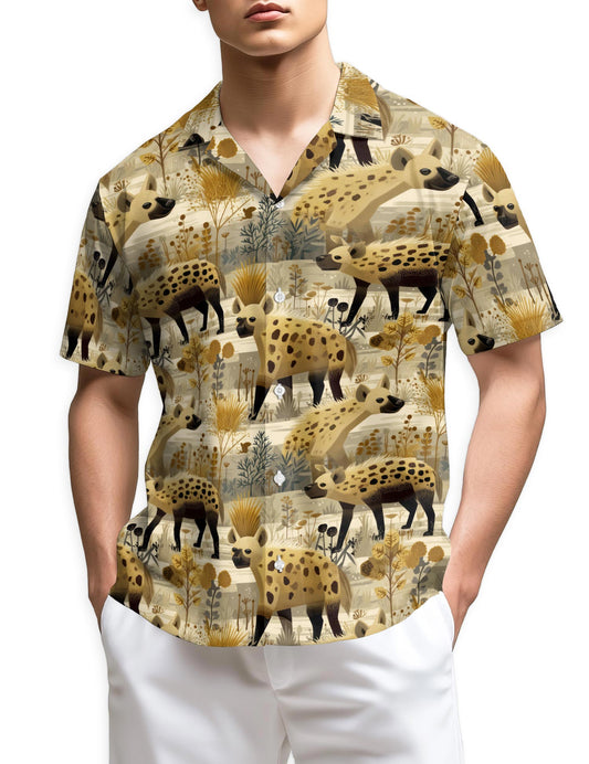 Netecom Spotted Hyenas Hawaiian Shirt for Men