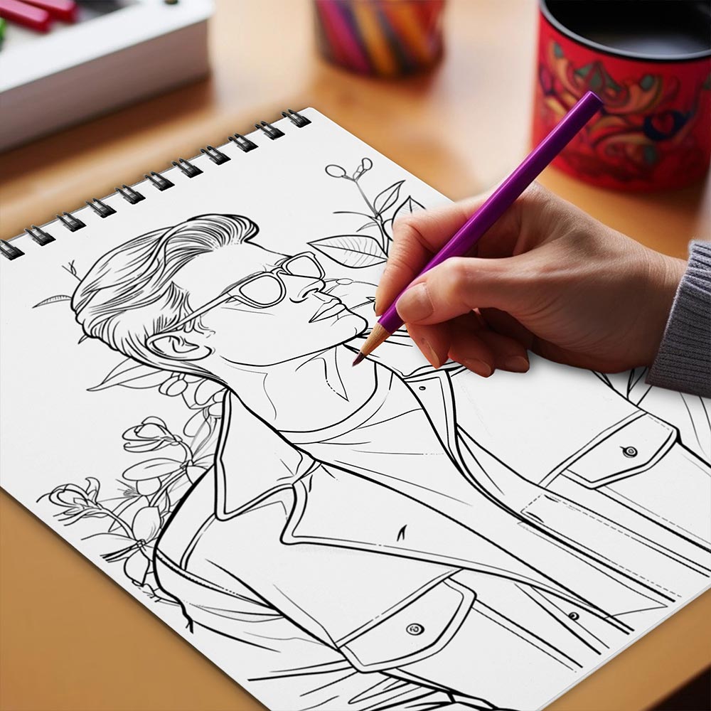 Netecom Spring Fashion Coloring Book for Adults, Spiral Bound, Soft Cover