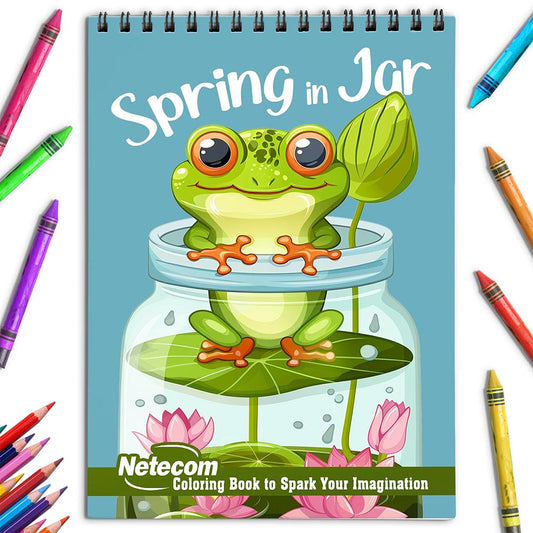 Netecom Spring in Jar Coloring Book for Adults