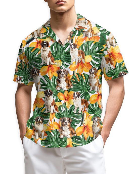 Netecom St.Bernard Hawaiian Shirt for Men