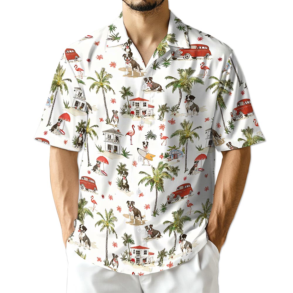Netecom Staffordshire Bull Terrier Hawaiian Shirt for Men