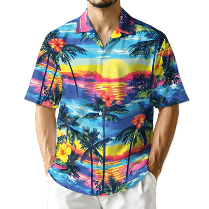 Netecom Sunset Hawaiian Shirt for Men
