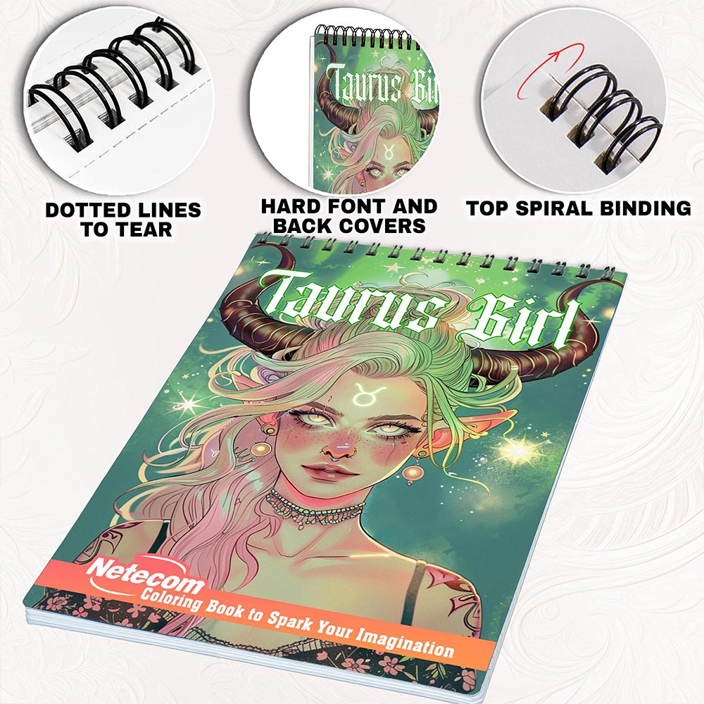 Netecom Taurus Girl Coloring Pages for Adults