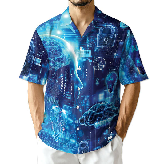 Netecom Technology Life Hawaiian Shirt for Men