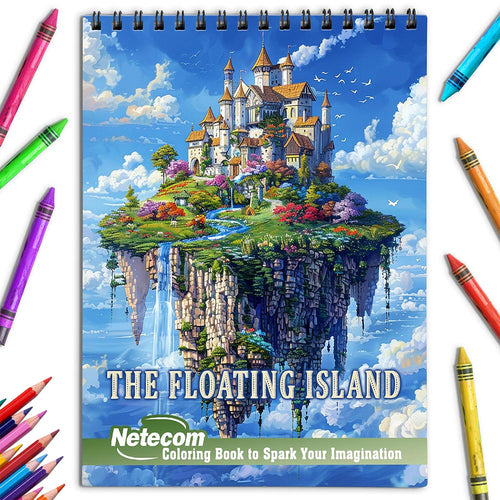 Netecom The Floating Island Coloring Book  for Adults