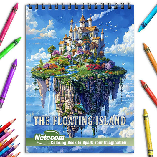 Netecom The Floating Island Coloring Book  for Adults