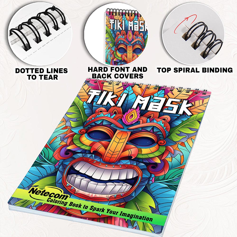Netecom Tiki Mask Coloring Pages for Adults