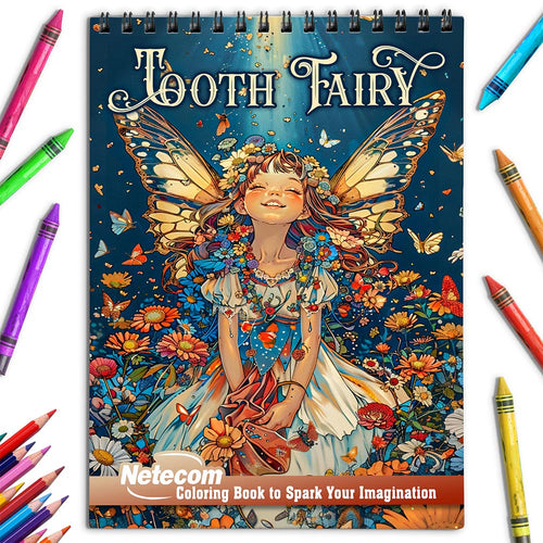 Netecom Tooth Fairy Coloring Book for Adults