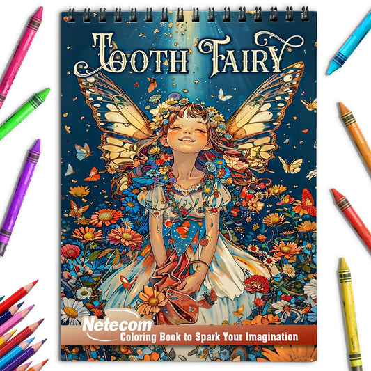 Netecom Tooth Fairy Coloring Book for Adults