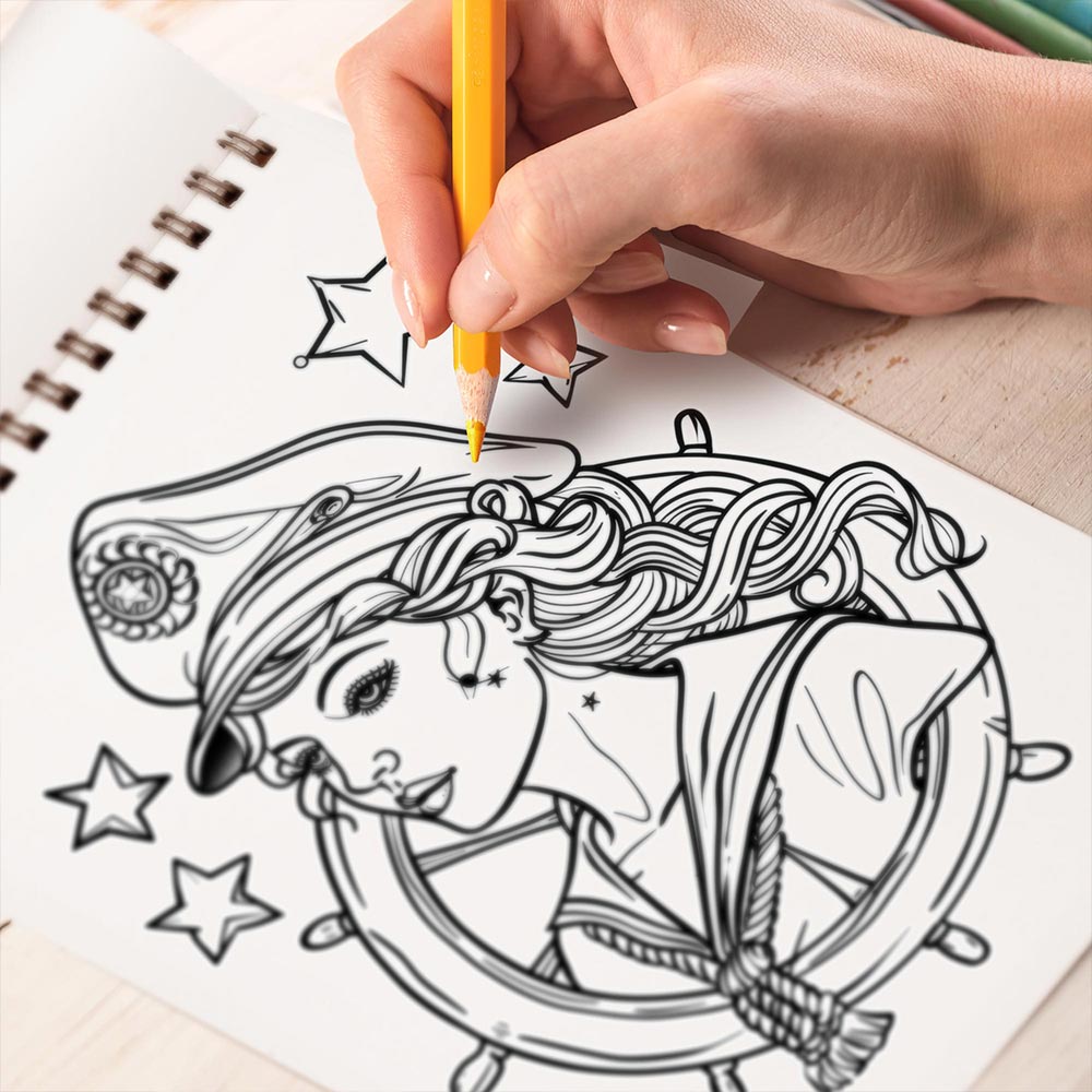 Netecom Traditional Tattoo Coloring Book Spiral Bound for Adults