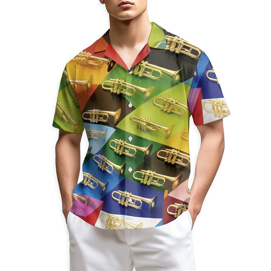 Netecom Trombone Music Hawaiian Shirt for Men