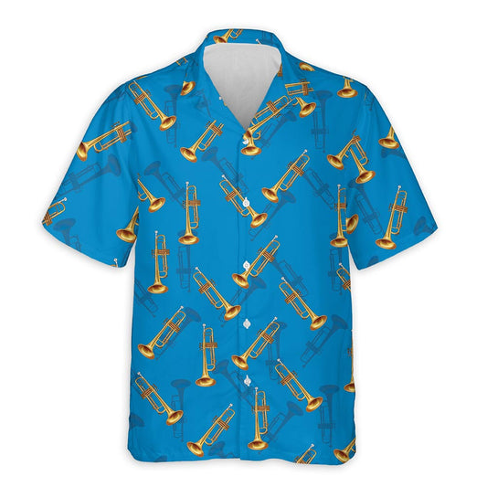 Netecom Trombone Pattern Hawaiian Shirt for Men