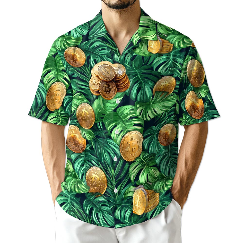 Netecom Tropical Bitcoin Hawaiian Shirt for Men