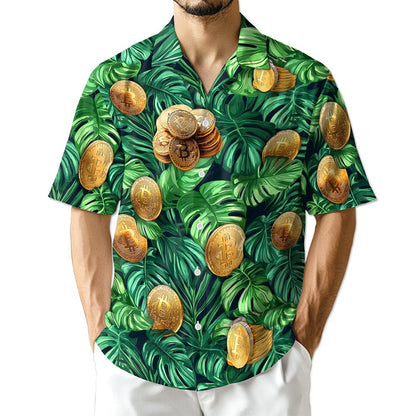 Netecom Tropical Bitcoin Hawaiian Shirt for Men