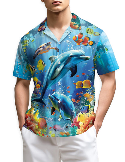 Netecom Tropical Dolphin Hawaiian Shirt for Men