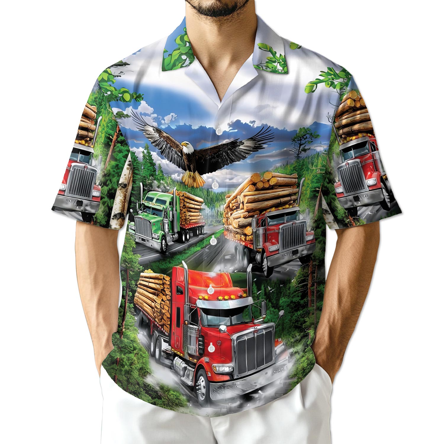 Netecom Truck Hawaiian Shirt for Men