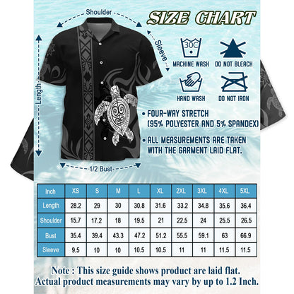 Netecom Turtle Hawaiian Shirt for Men, Button Down Summer Beach Short Sleeve, Vintage Style, Sizes S-5XL