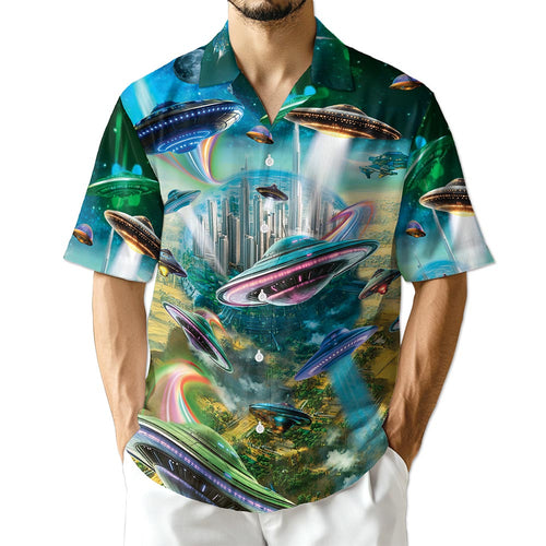 Netecom UFO Hawaiian Shirt for Men