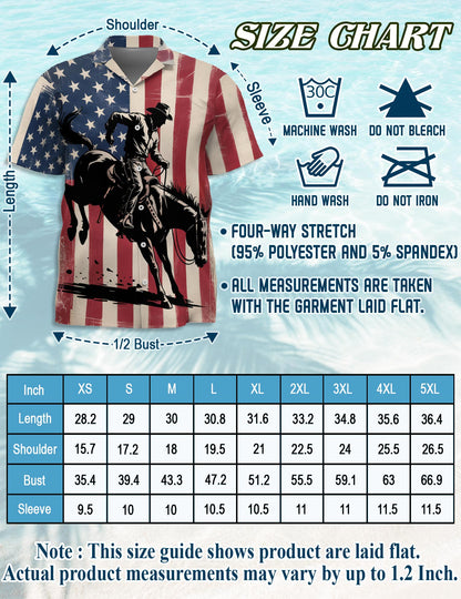 Netecom USA Horse Racing Silhouette Hawaiian Shirt for Men, Button Down Summer Beach Short Sleeve, S-5XL