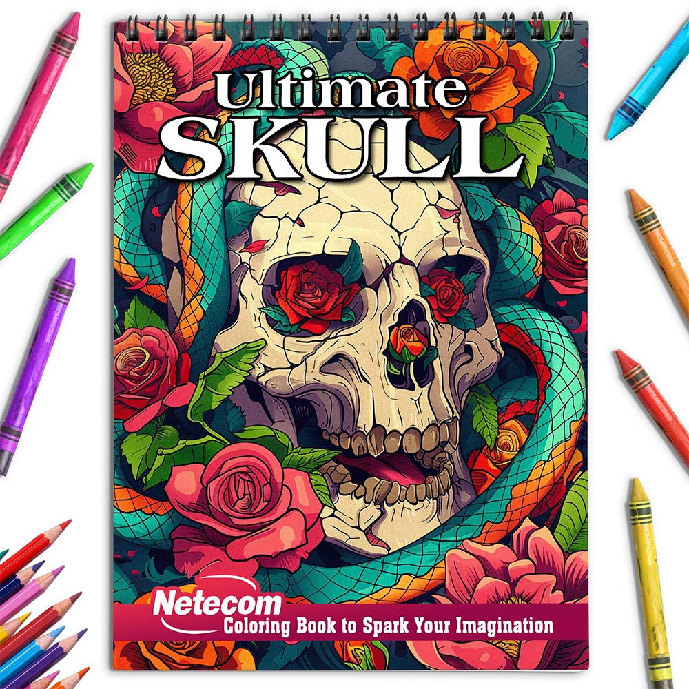 Netecom Ultimate Skull Coloring Book for Adults