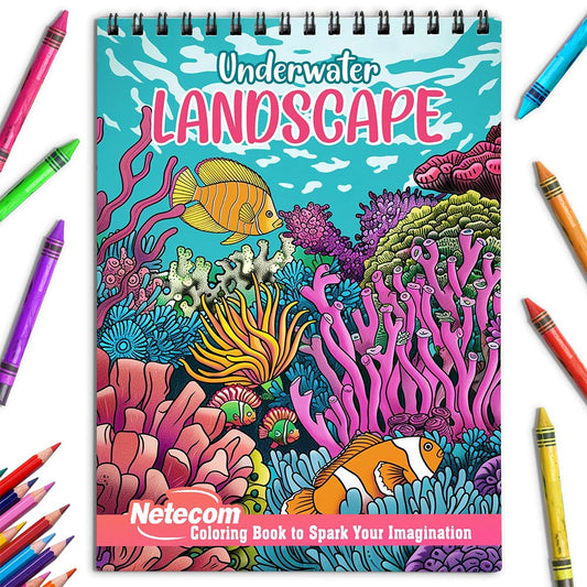Netecom Underwater Landscape Coloring Book for Adults