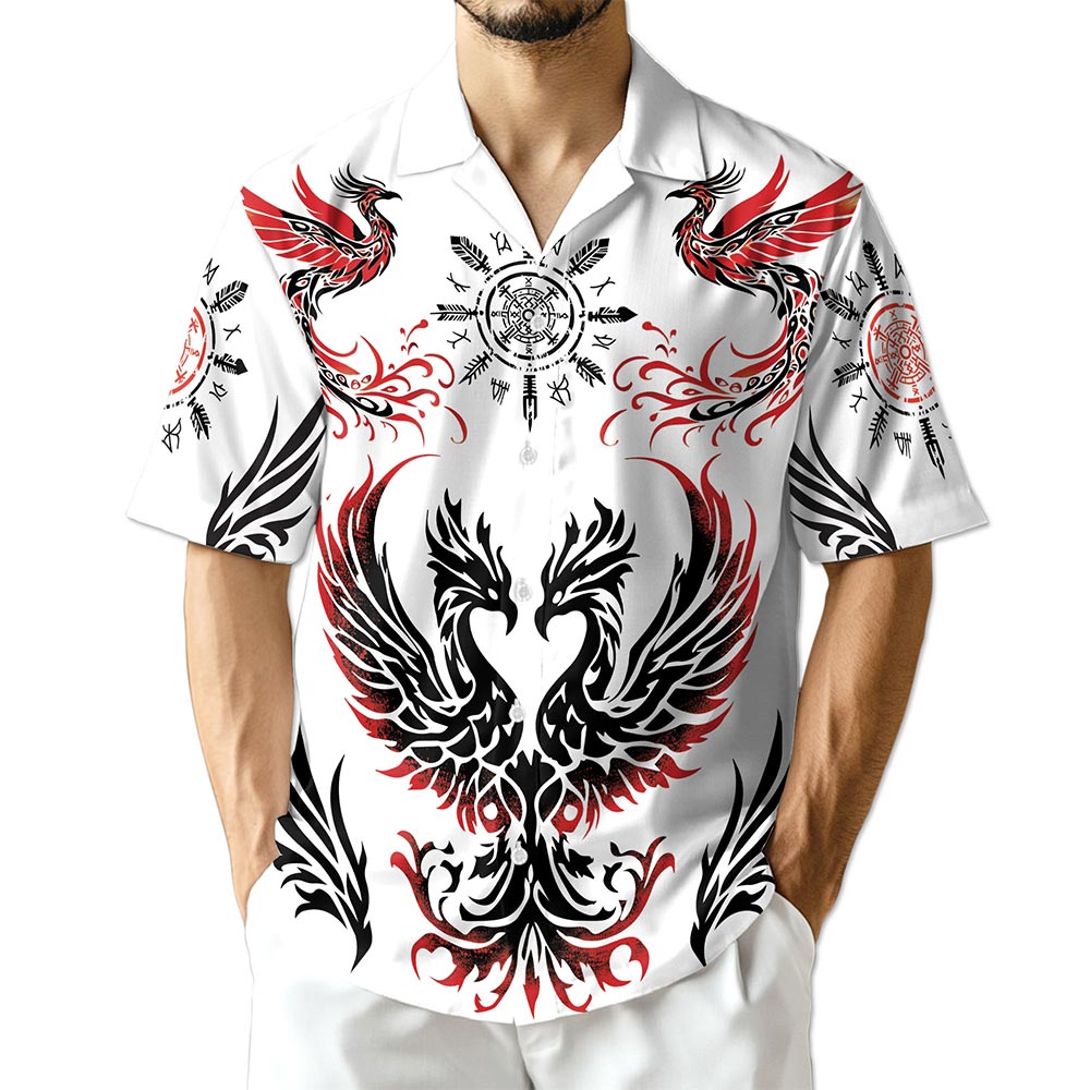 Netecom Viking Phoenix Hawaiian Shirt for Men
