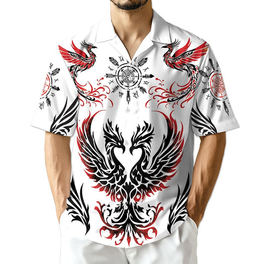 Netecom Viking Phoenix Hawaiian Shirt for Men