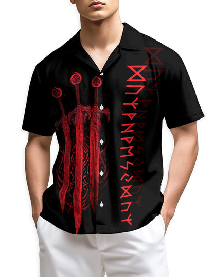 Netecom Viking Sword Hawaiian Shirt for Men