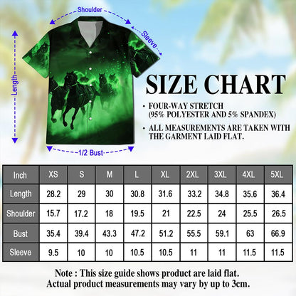 Netecom Vintage Black Horse Hawaiian Shirt for Men Women, Horse Lover Gifts, Animal Button Down Summer Beach Shirts, S-5XL