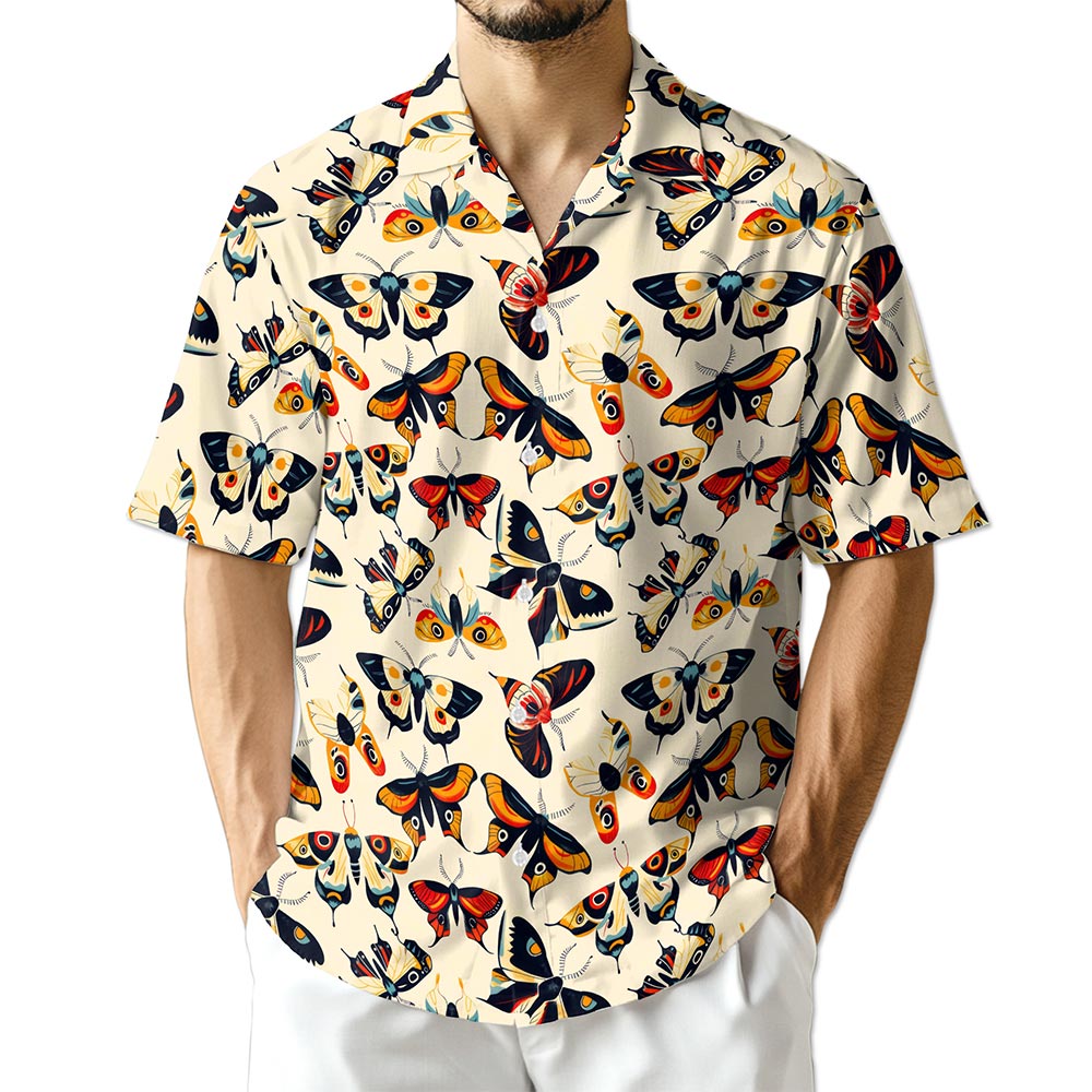 Netecom Vintage Butterfly Hawaiian Shirt for Men