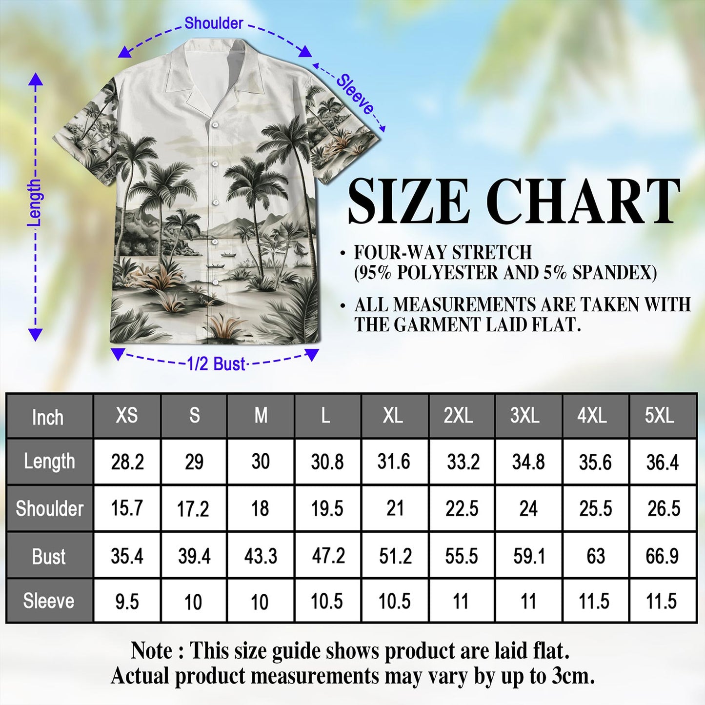 Netecom Vintage Coconut Tree Hawaiian Shirt for Men, Button Down Summer Beach Short Sleeve, Retro Style, Sizes S-5XL