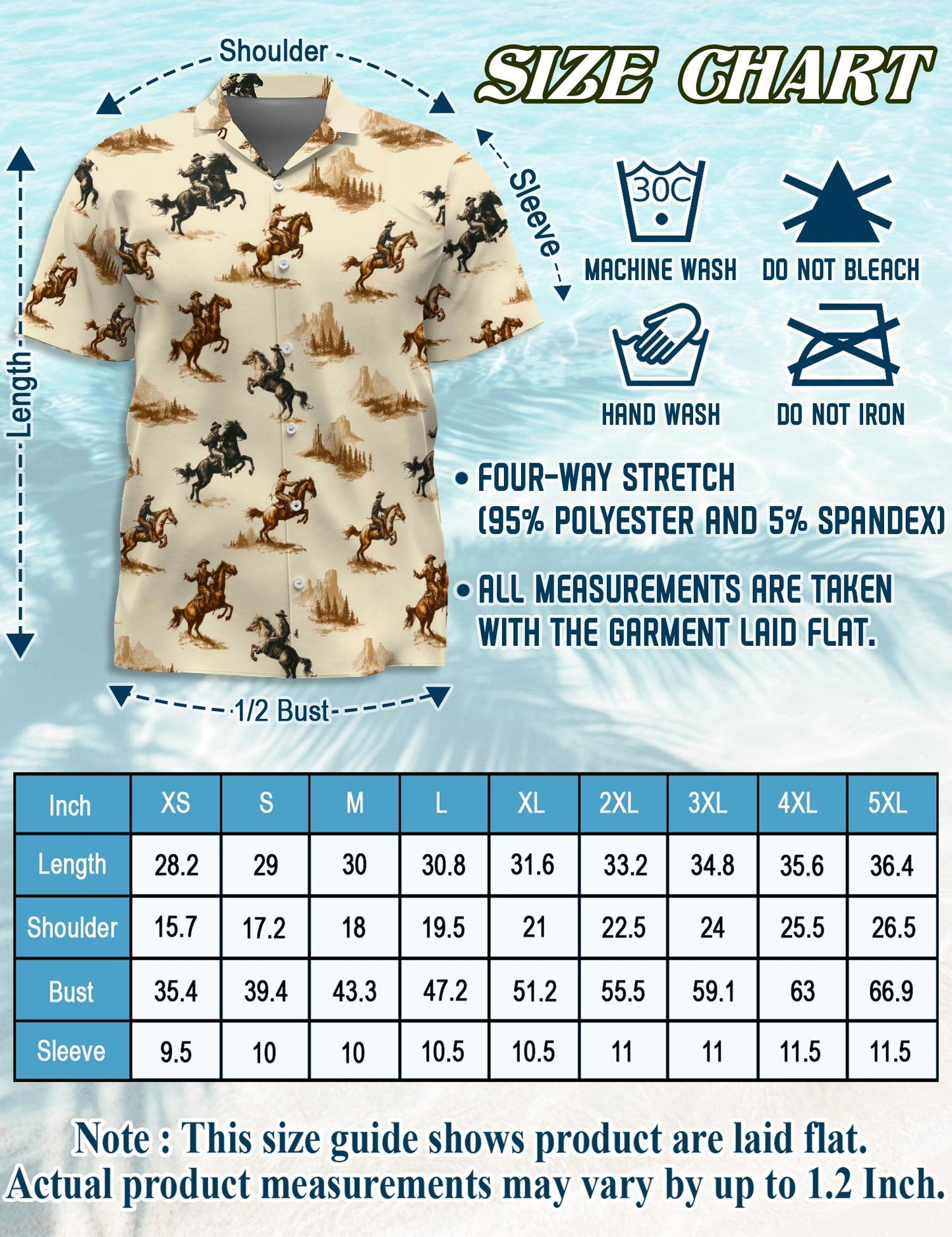 Netecom Vintage Cowboy Hawaiian Shirt for Men, Western Rodeo Style, Tropical Summer Beach Button Down Short Sleeve Shirts, S-5XL