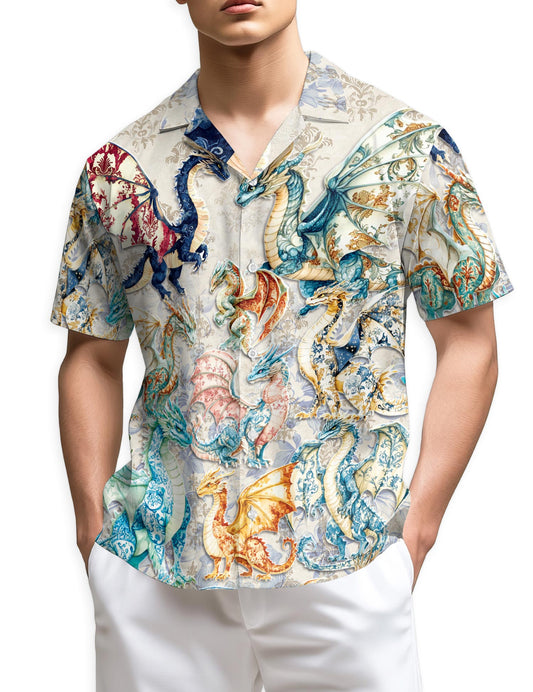 Netecom Vintage Dragon Hawaiian Shirt for Men