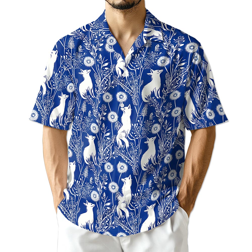 Netecom Vintage Fox Hawaiian Shirt for Men