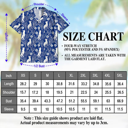 Netecom Vintage Fox Hawaiian Shirt for Men, Retro Style, Button Down Summer Beach Short Sleeve, S-5XL