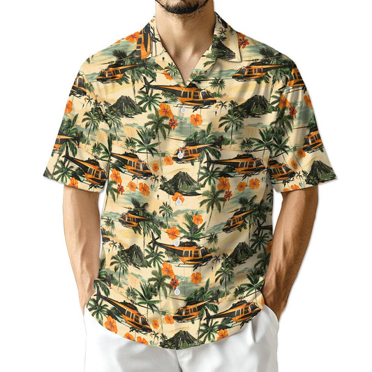Netecom Vintage Helicopter Hawaiian Shirt for Men
