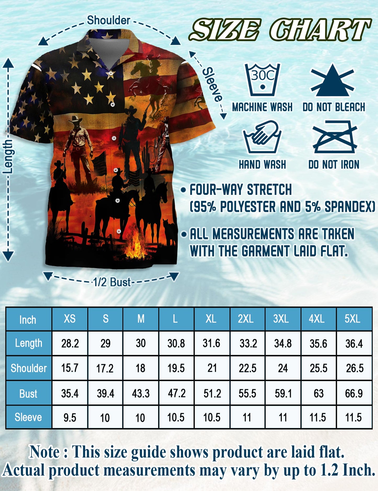 Netecom Vintage Western Cowboy Sunset Hawaiian Shirt for Men, Wild Horses Button Down Summer Beach Short Sleeve, Sizes S-5XL