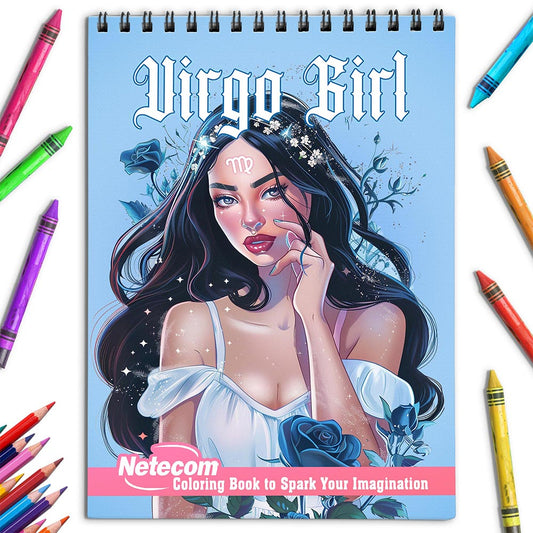 Netecom Virgo Girl Coloring Book for Adults