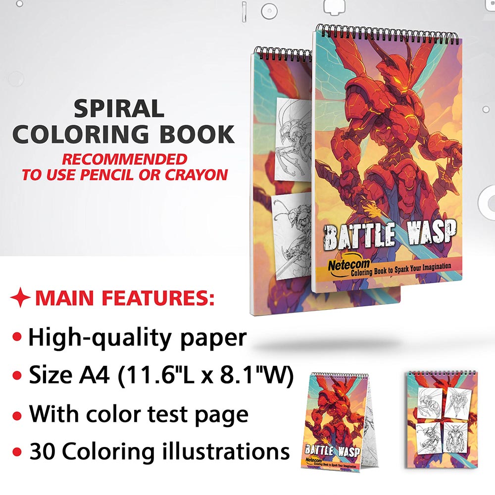 Netecom Wasp Warrior Coloring Sheets for Adults