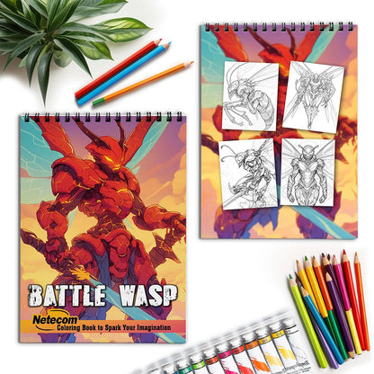 Netecom Wasp Warrior Spiral Coloring Book for Adults