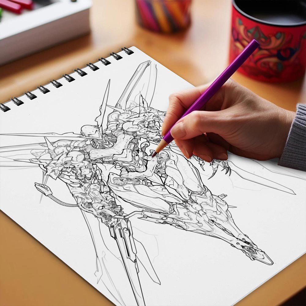 Netecom Wasp Warrior Coloring Book Spiral Bound for Adults
