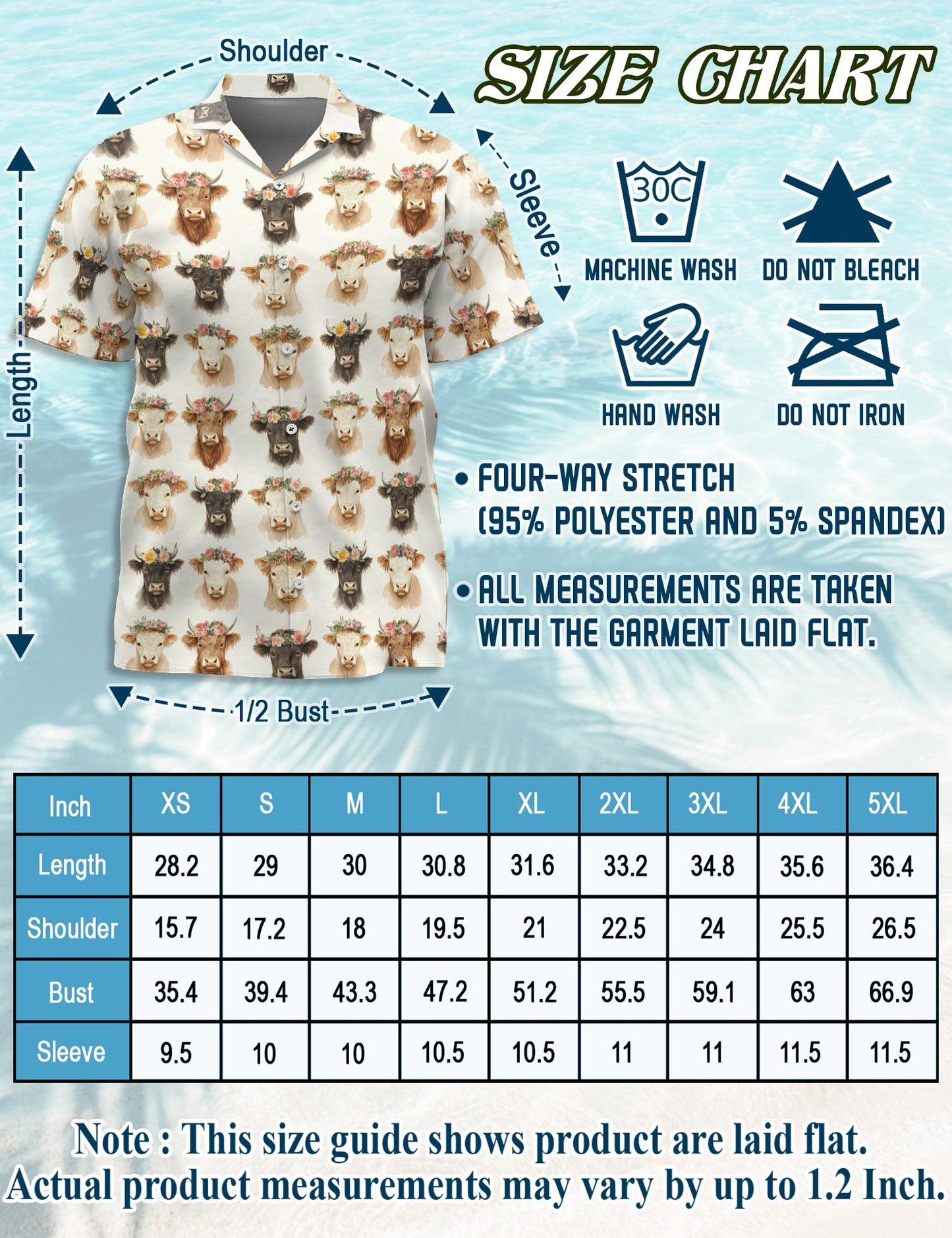 Netecom Watercolor Highland Cows Hawaiian Shirt for Men, Cow Lover Gifts, Button Down Summer Beach Short Sleeve, S-5XL