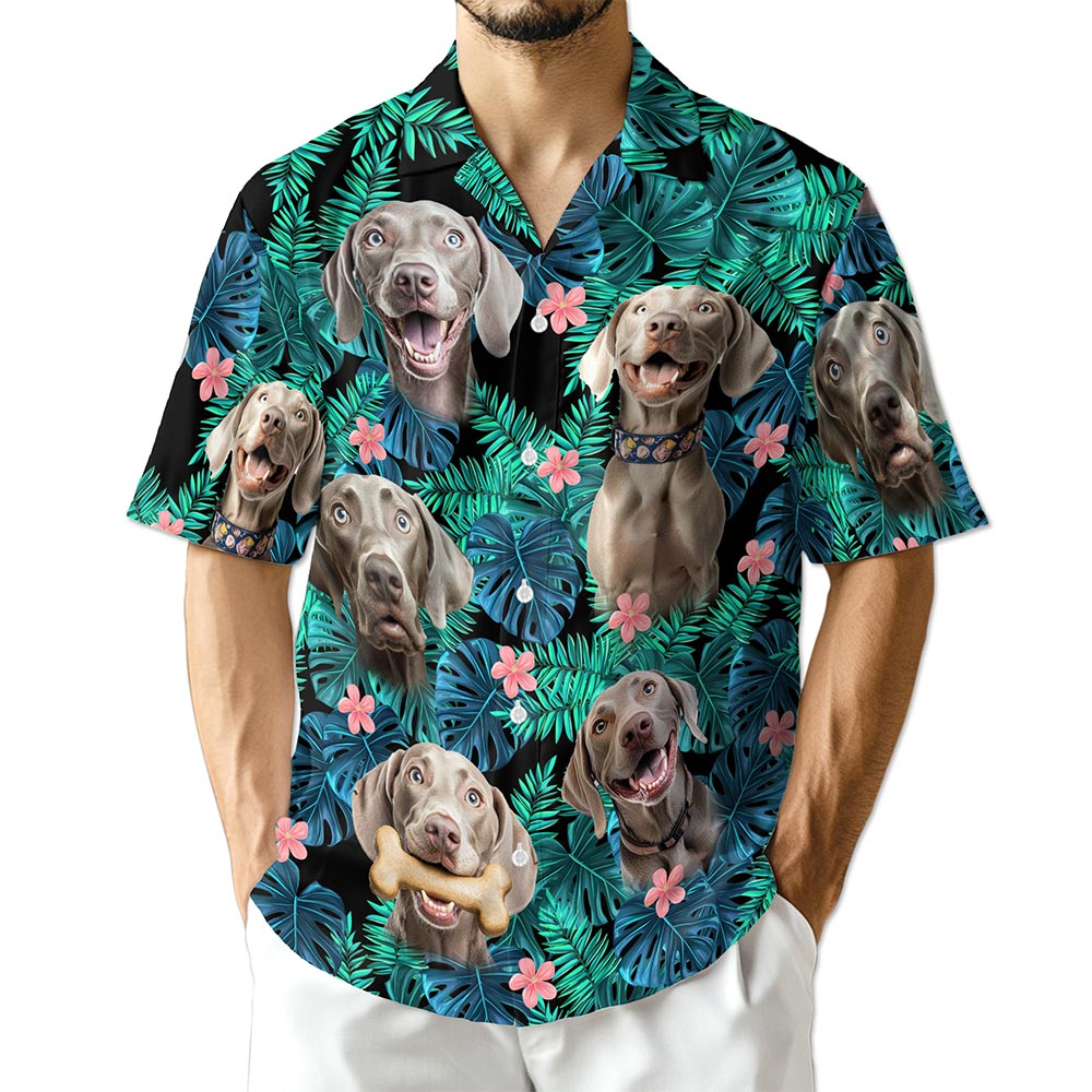 Netecom Weimaraner Dog Hawaiian Shirt for Men