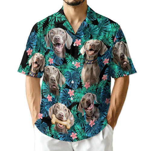 Netecom Weimaraner Dog Hawaiian Shirt for Men