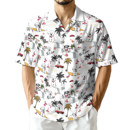 Netecom West Highland White Terrier Hawaiian Shirt for Men