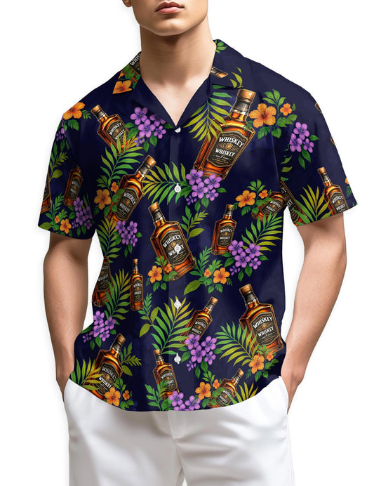 Netecom Whiskey Hawaiian Shirt for Men